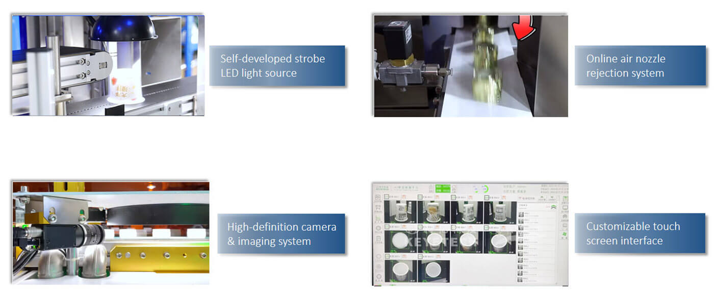 Main character of IML cup visual inspection machine